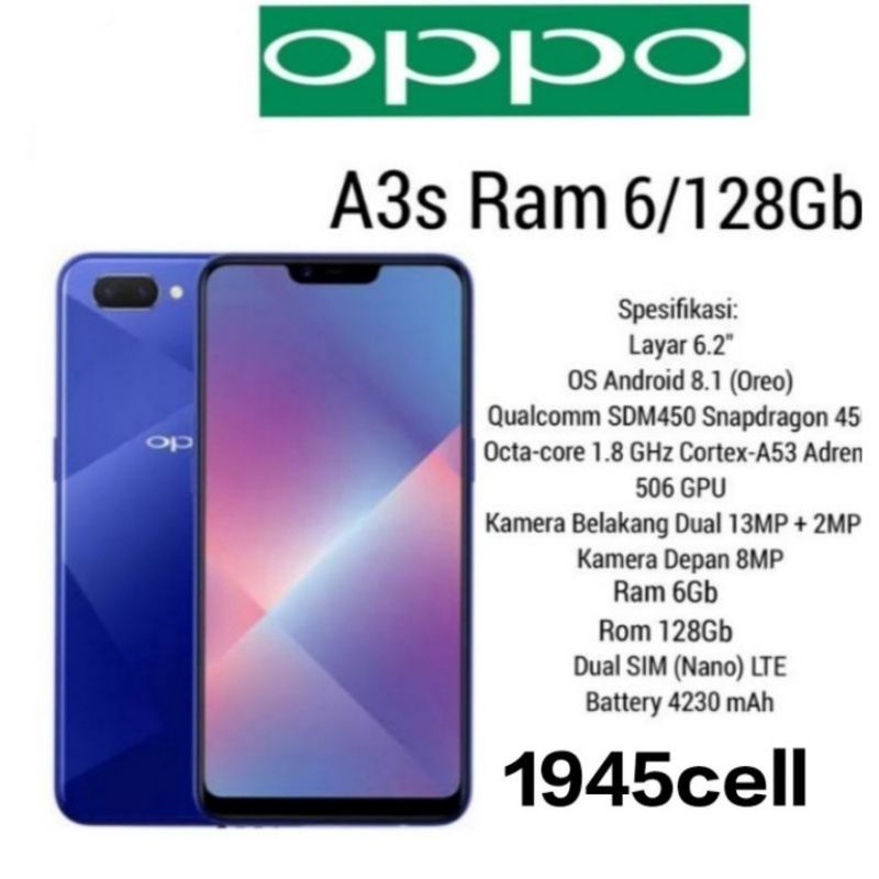 BARU OPPO A3S RAM 6/128 SEGEL GARANSI