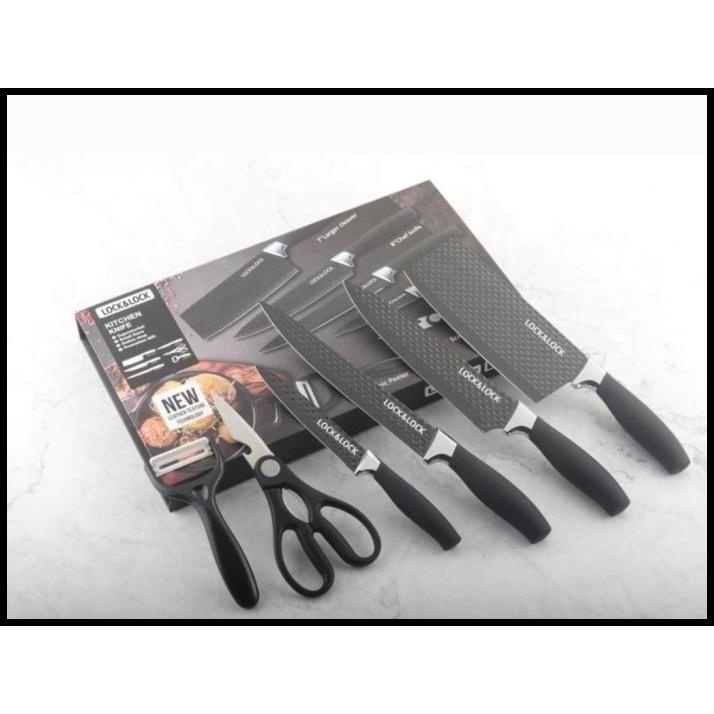 Lock N Lock Premium Original Pisau Dapur Set Kitchen Knife Set