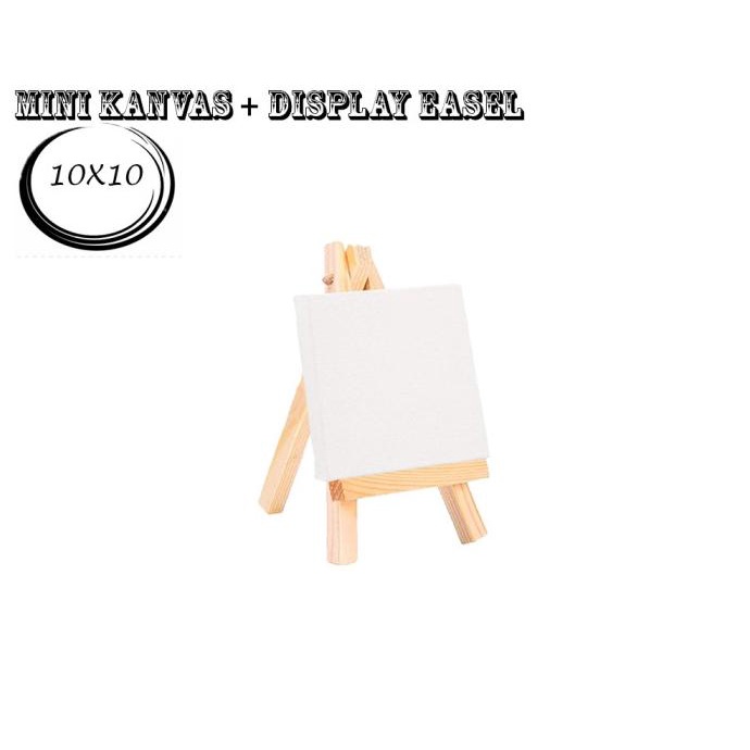 

KANVAS LUKIS MINI + DISPLAY EASEL / MINI KANVAS 10X10