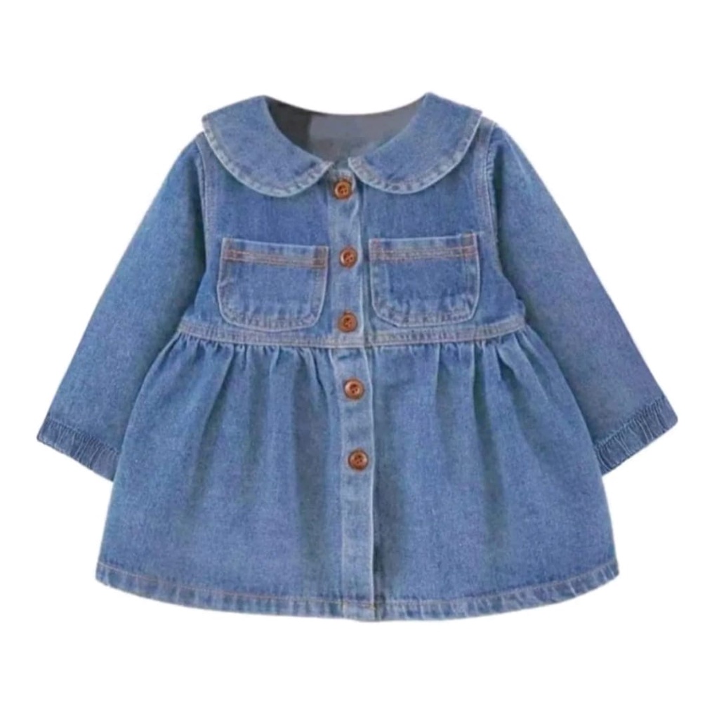 DRESS YOONA JEANS ANAK/DRESS ANAK PEREMPUAN/DRESS ANAK LUCU/BAJU ANAK