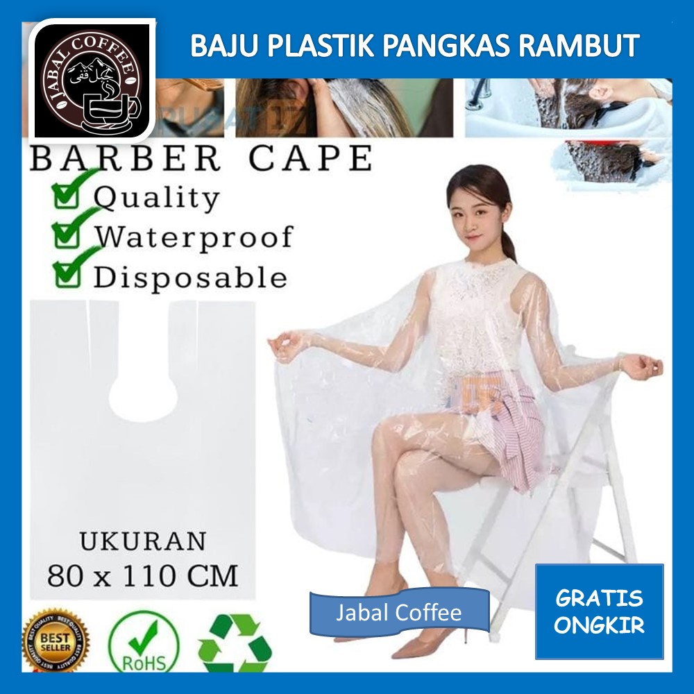 Baju Plastik Pangkas Rambut / Kip Plastik Pangkas Rambut Sekali Pakai