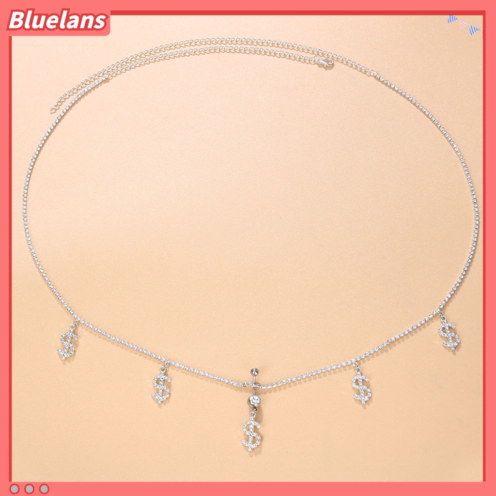 Anting Tindik Perut / Pusar Model Rantai Pinggang Bahan Alloy Tahan Lama Untuk Wanita