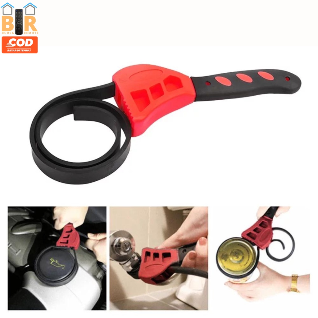 Termurah - Kunci Filter Oil Wrench Strap Karet Alat Membuka Dan Mengencangkan Pipa Kran Air