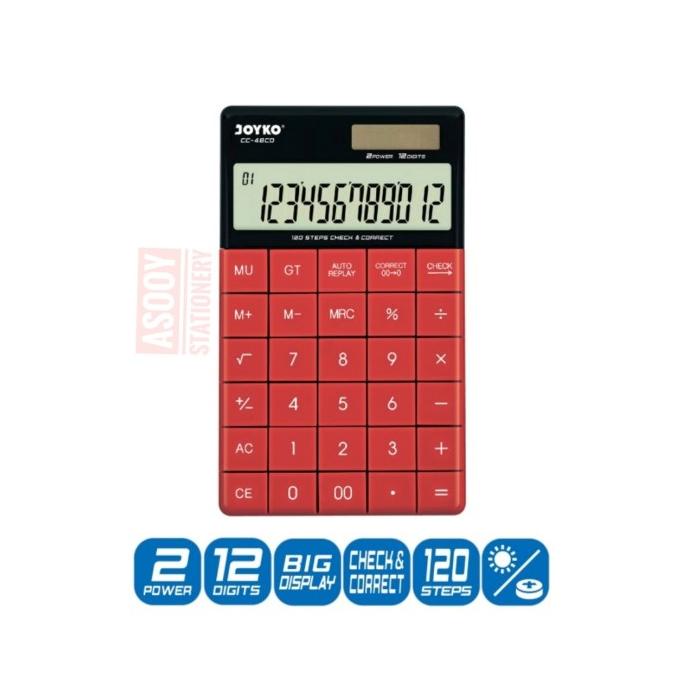 

[COD] Calculator /Kalkulator Joyko CC-48CO 12 digits check correct TERBATAS Kode 85