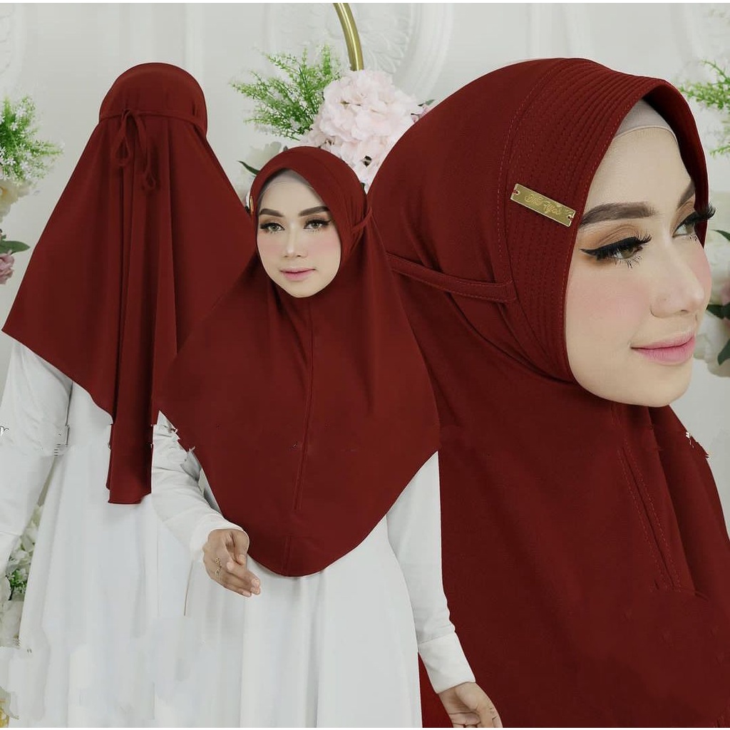 SAQELA KHIMAR KERUDUNG BERGO HIJAB JILBAB KHIMAR INSTANT WANITA MUSLIMAH