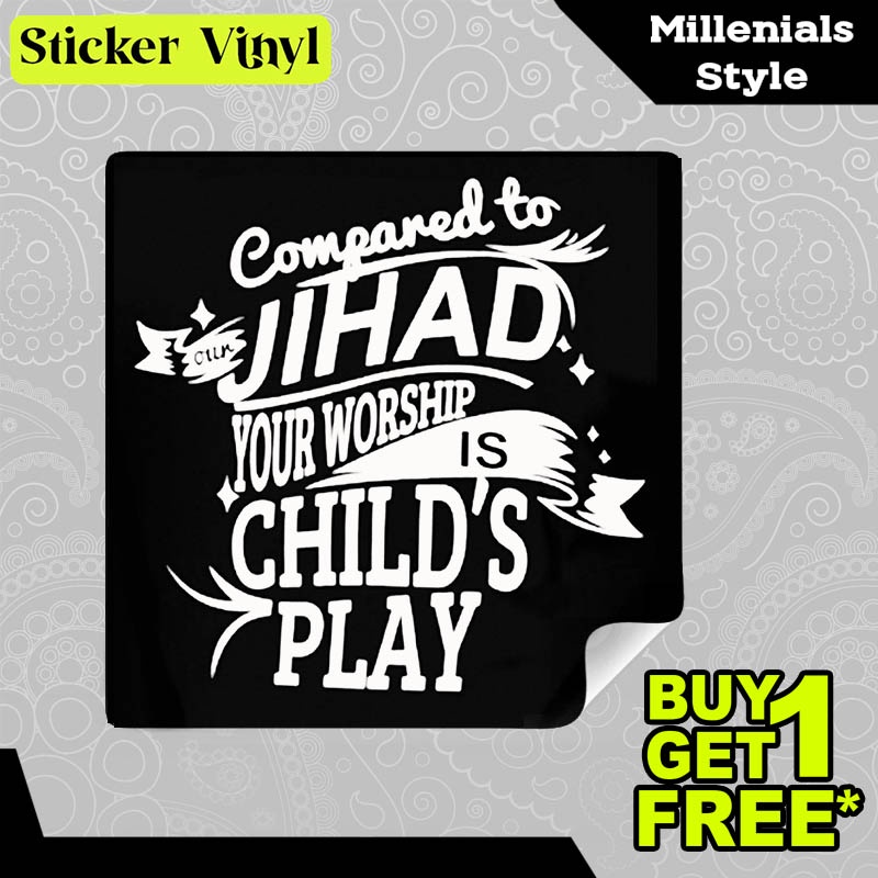 

Stiker Sticker Compared to Jihad Gambar Unik Desain Keren dan Kekinian Aesthetic Bahan Vinyl Satuan Anti Air