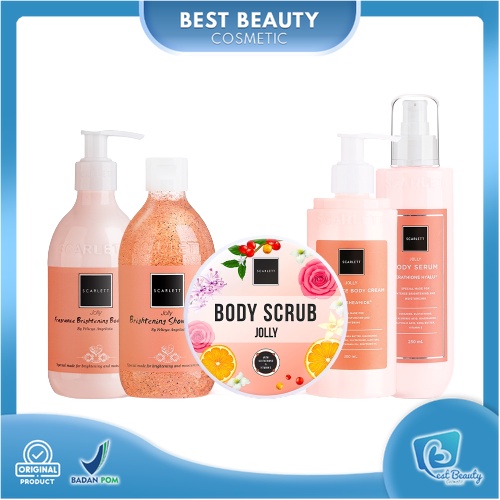 ★ BB ★ Scarlett Whitening Jolly Body SERIES | Body Lotion - Body Cream- Body Serum - Body Scrub - Shower Scrub