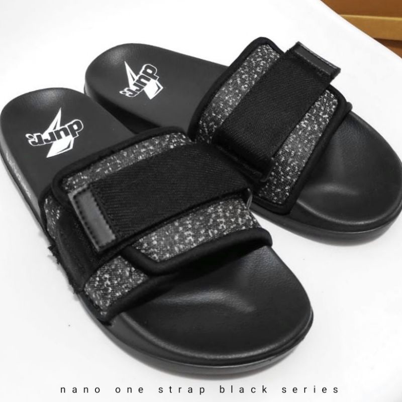 DURR FTWR - Nano One Strap | Sandal Slide Slip Slippers Pria Kualitas Premium durr official | Sandal Nano One Strap Black Series