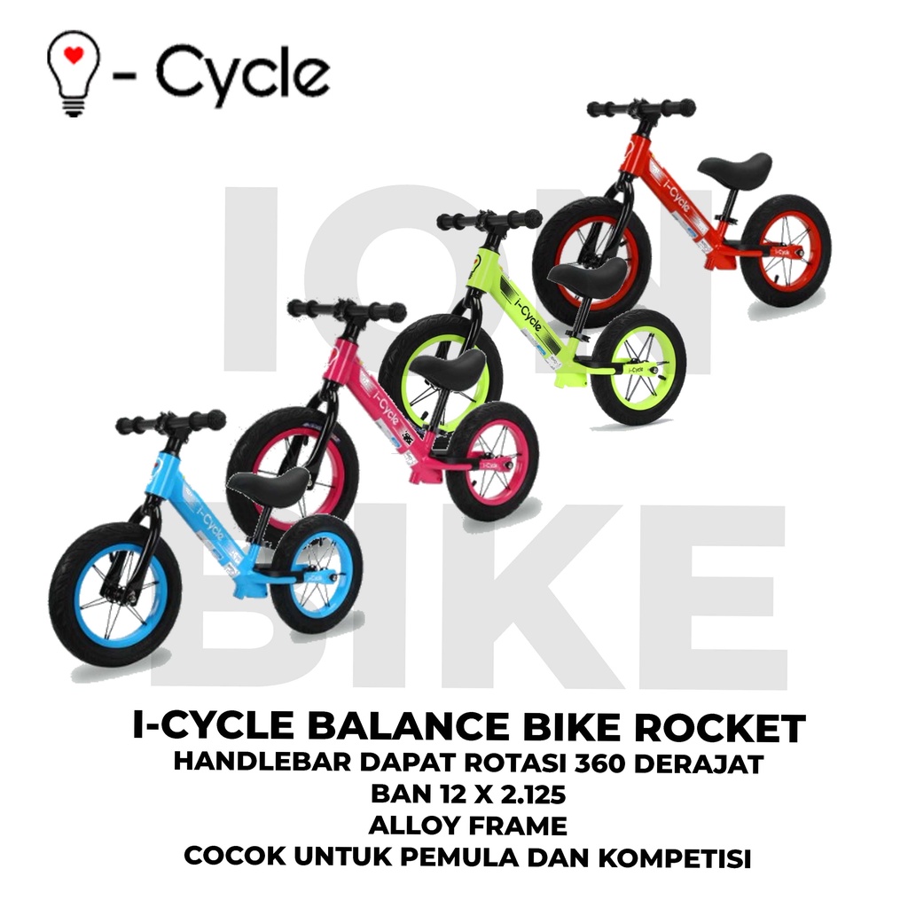 Jual Push Bike ICycle Rocket Balance Bike Pushbike Sepeda Anak