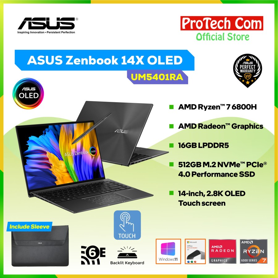 Jual Asus Zenbook 14x Oled Um5401ra Ryzen 7 6800h 16gb 512gb 14 28k Touch Shopee Indonesia 7596