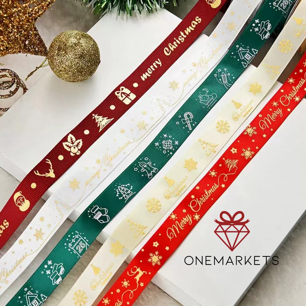 

1 ROLL Pita Natal 2,5cm - Ribbon Premium Christmas PS110