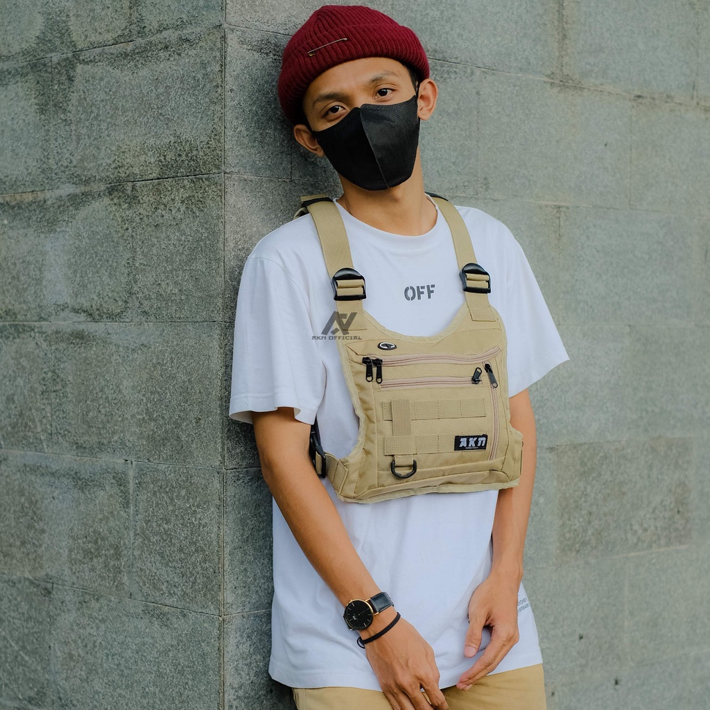 AKN - TAS ROMPI DADA PRIA TACTICAL CHEST BAG OUTDOOR AVENTURY