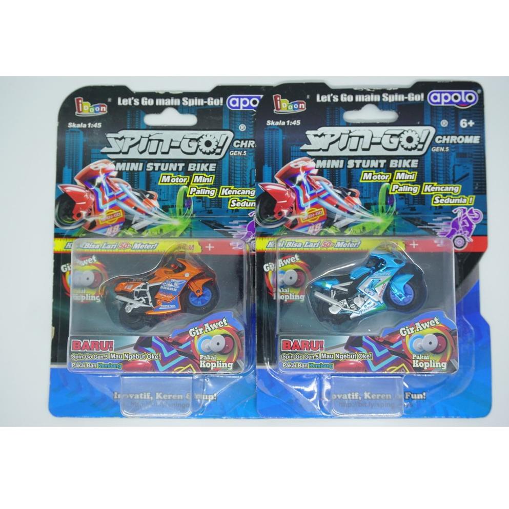 ㆅ Mainan Motor BALAP Apolo SPIN GO MINI BIKE CHROME GEN 7 GEN 5 motor-motoran MURAH STOK BANYAK 3799