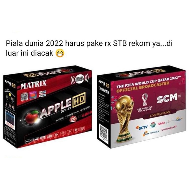 GROSIR SET TOP BOK TV DIGITAL DVB T2 STB MATRIX APPLE MERAH MURAH TERLARIS, STB MATRIK PENERIMA SIARAN DIGITAL