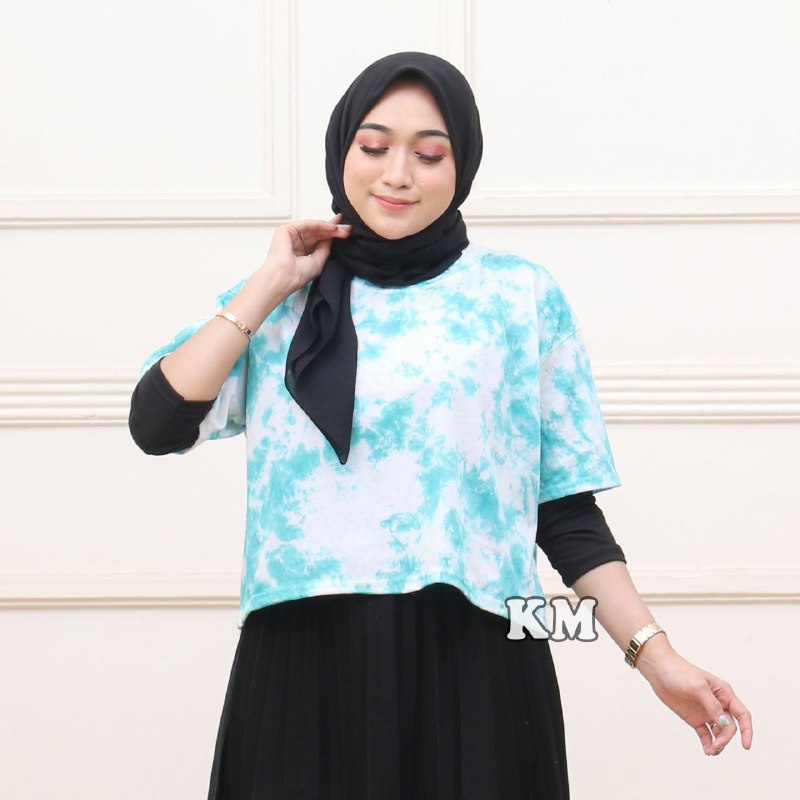 Atasan Wanita Kaos Kekinian Model Crop-Top All Size Adem