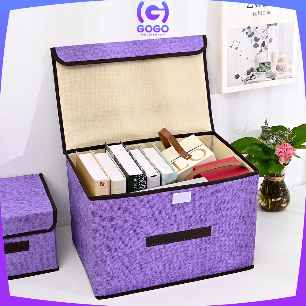 GOGO-C484 Storage Box 2in1 / Tempat Penyimpanan Serbaguna / Box Organizer Baju Kotak Mainan Anak Portable