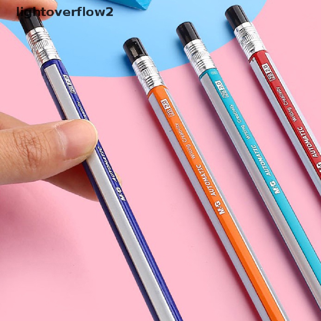 (lightoverflow2) 1pc Pensil Mekanik 2B 2.0mm Gaya Korea Untuk Menulis / Sketsa