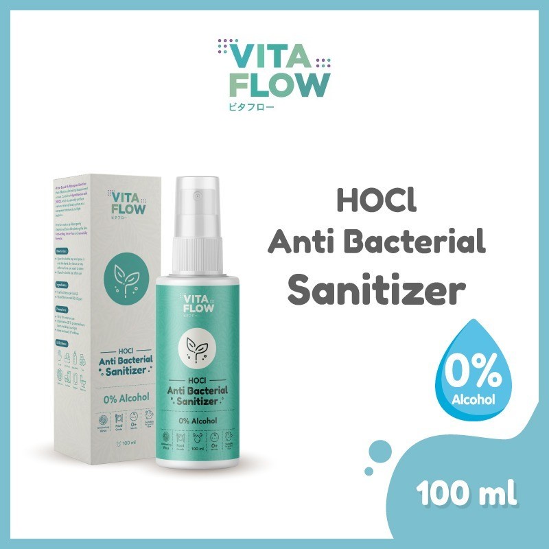 VITAFLOW Multipurpose Sanitizer 50ml / 100ml / 245ml Spray for Baby Hand Sanitizer HoCL Pembersih Mainan Bayi