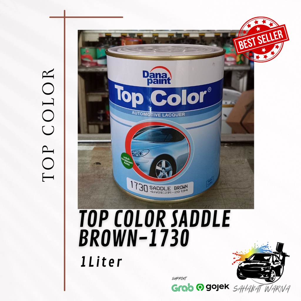 Top Color Saddle Brown 1730 - 1 Liter/ Cat Coklat/ Coklat/ Cat Mobil/ Cat Motor/ Cat Duco