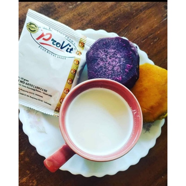 

susu provit/ susu kambing etawa plus royal jelly 1 renceng isi 10 sashet original