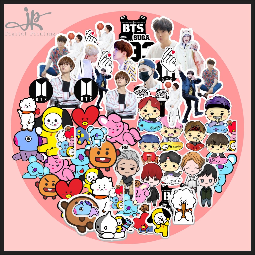 Sticker KPOP Stiker <b>BTS</b> BT21 3D DIY <b>Bubble</b> <b>BTS</b> AESTHETIC SET - Stiker Pack ...