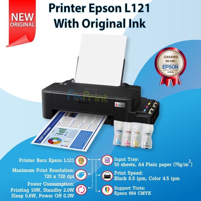 Printer Epson L120 L 120 L121 L 121 New Original Printer Infus Epson Ink Tank