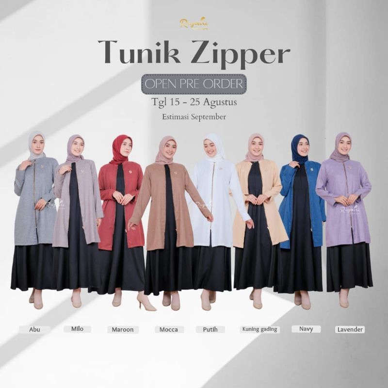 ATASAN TUNIK ZIPPER BY RIYANI