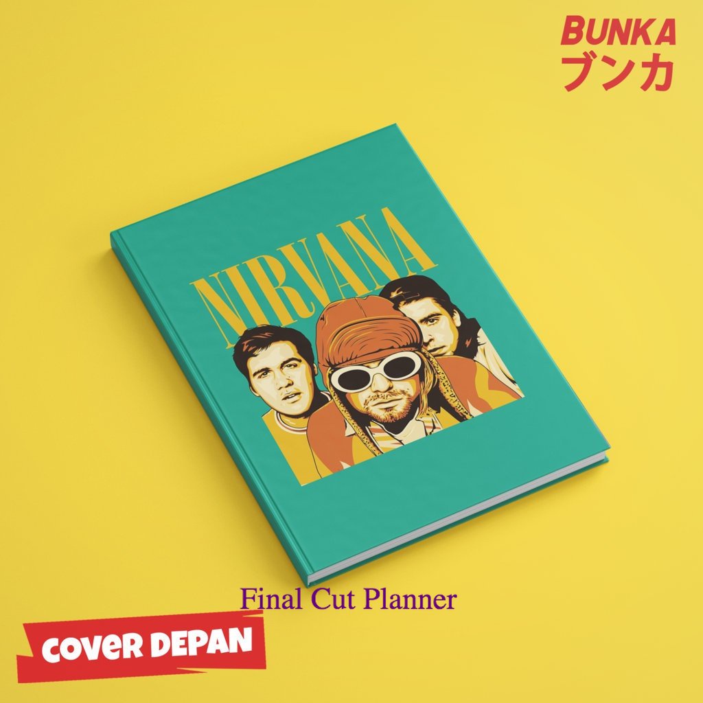 

Notebook Band Nirvana Member Hardcover A5 Buku Tulis Catatan Notes Agenda Planner Jurnal .