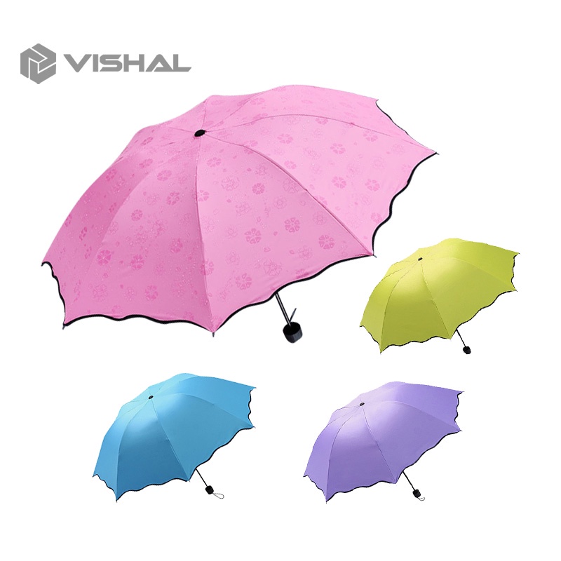 VISHAL  PAYUNG MAGIC UMBRELLA 3D [GRATIS BUBBLE] / Payung Hujan dengan Motif yang Muncul ketika Basah