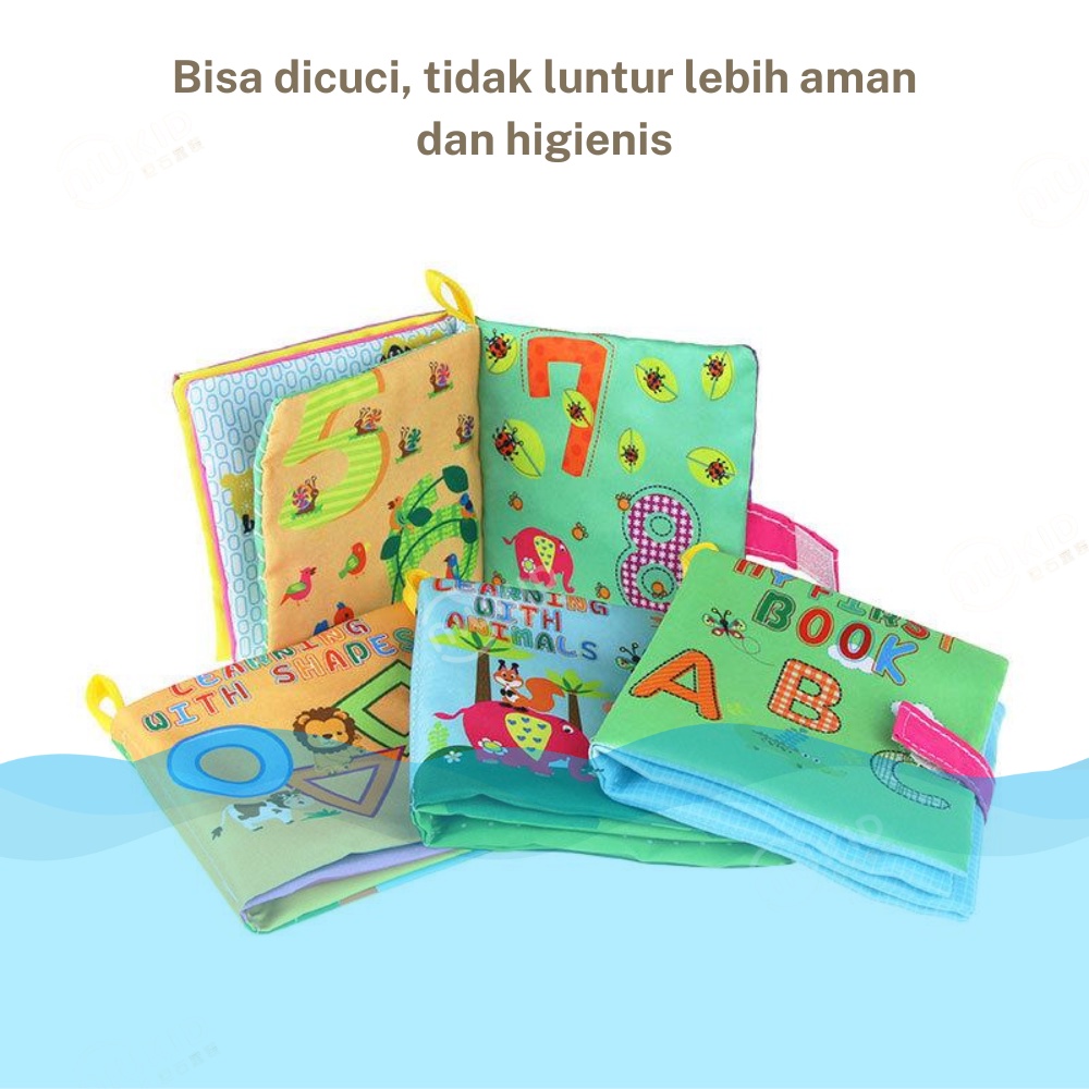 NIUKID SOFT BOOK BUKU BANTAL EDUKATIF BUKU CERITA MAINAN BAYI BAHAN KAIN