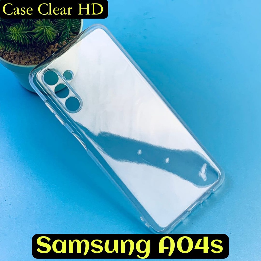 PROMO Paket 4IN1 Case Samsung A04s Soft Case Clear Jelly HD Free Tempered Glass Full Layar &amp; TG Camera &amp; Garskin Carbon | Anti SPY Anti Blue light  Ceramic Privasi