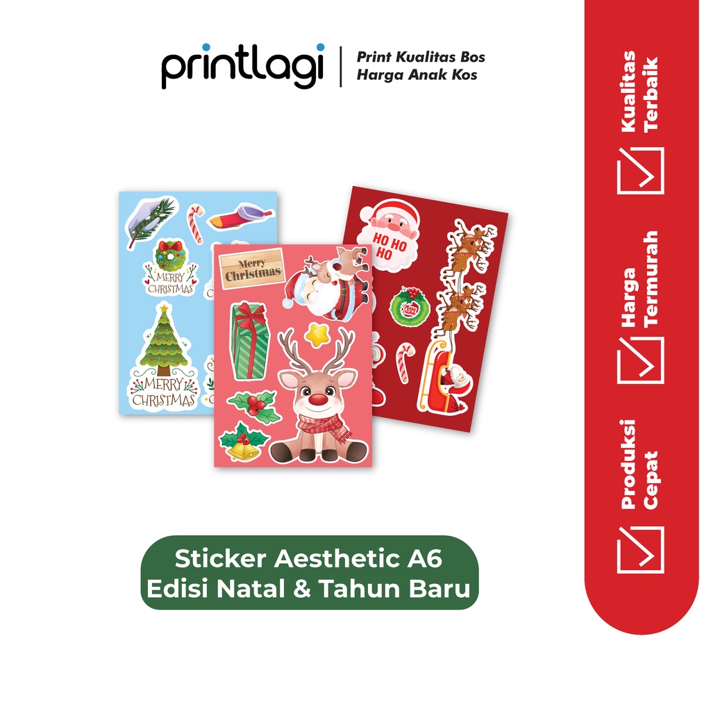 

Cetak Sticker Sheet Pack Kiss Cut Sticker / Stiker Sheet Pack / Stiker Sheet Pack Edisi Natal