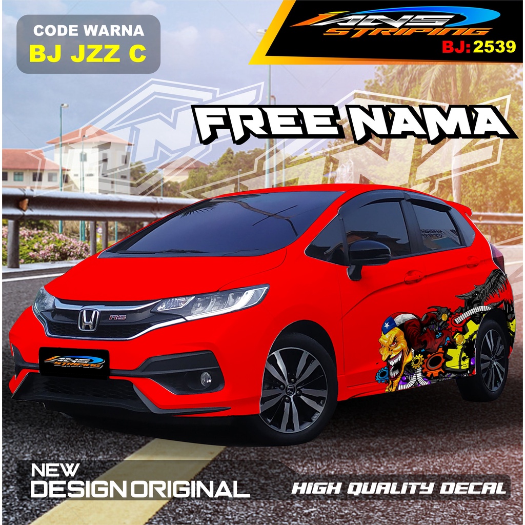 VARIASI STICKER HONDA JAZZ / STICKER DECAL MOBIL JAZZ / DECAL STICKER MOBIL HONDA JAZZ , BRIO / STICKERMOBIL