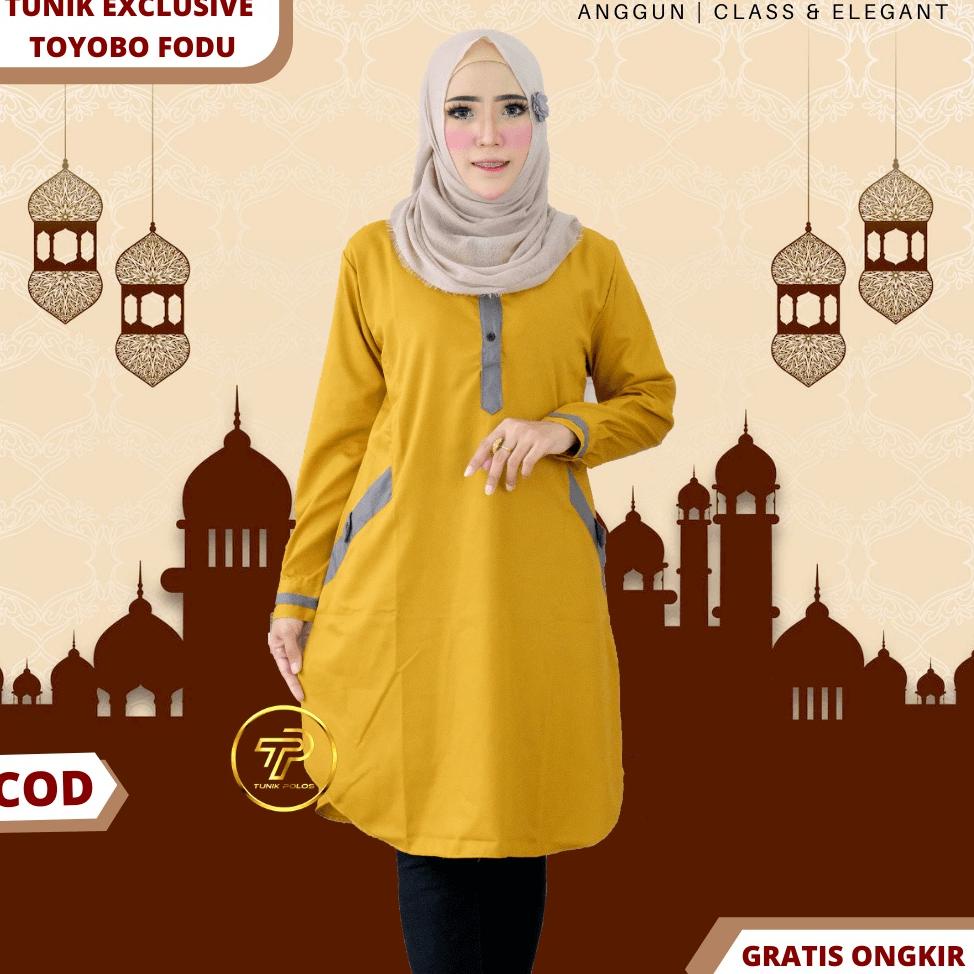 JRK.18Oc22ᴳ ▫ Tunik Bahan Katun ToyoboPremium / Baju Tunik Muslim Wanita2021 Kekinian Remaja B2