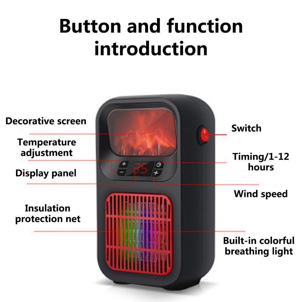 Top 500W Mini Heater Winter Heating Warmer Penghangat Musim Dingin Low Noise|Blower Udara Panas Pemanas Cepat Blower Penghangat Wall Handy Fan