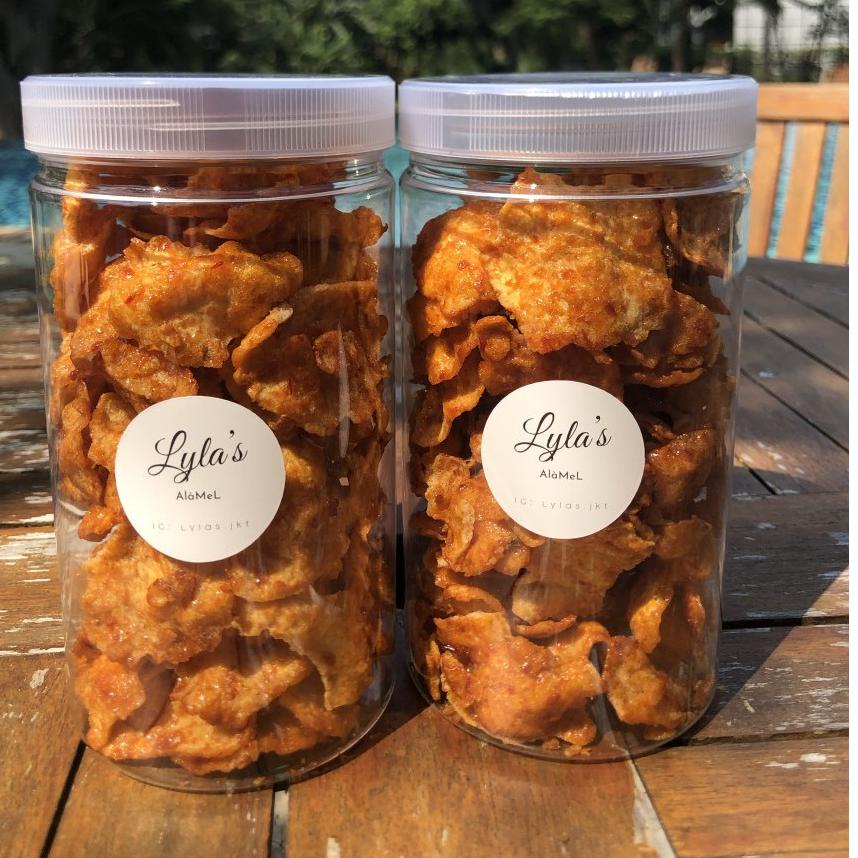 

GROSIR LYLAS Emping Nagih in JAR / Small Pouch (200gr) 