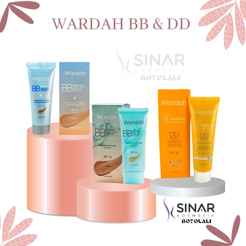 Wardah Lightening BB Cream/ Everyday BB Cream / C-Defense DD Cream - Foundation