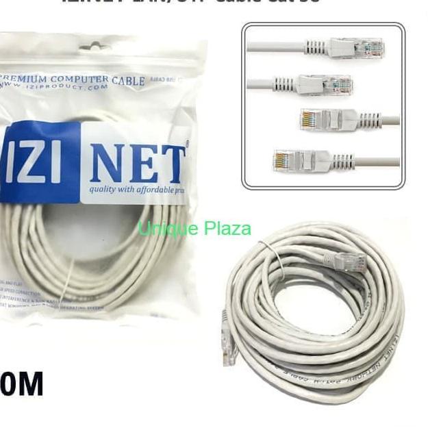 Dijual kakak--IZINET KABEL LAN UTP CAT.5E 10 METER SIAP PAKAI