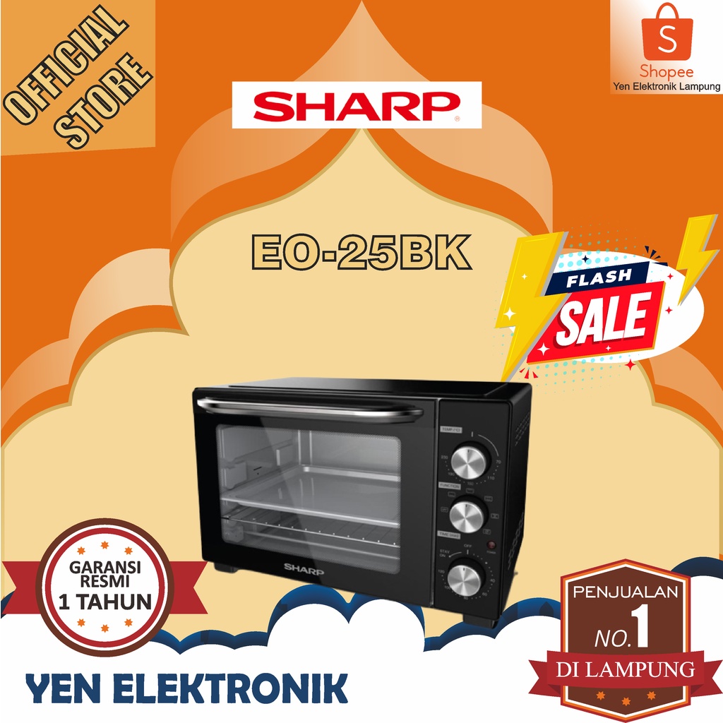 Oven SHARP EO 25BK Oven Listrik 25 Liter Garansi Resmi SHARP 1 Tahun