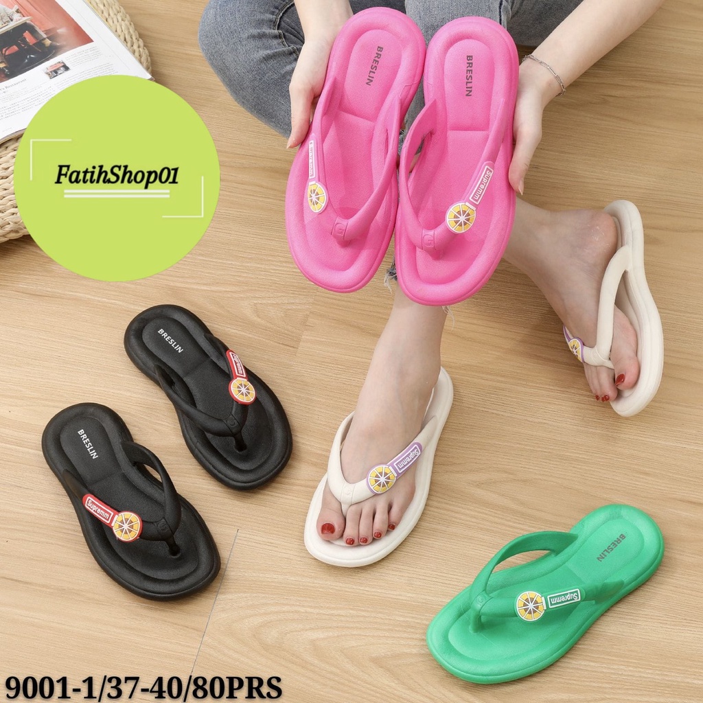 Sandal Jepit jelly Wanita import terbaru  / 9001+10 (36-41) / Fhasion Korea sandal santai