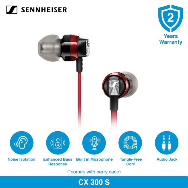 Sennheiser CX 300S Red Headset Earphone Earphones Headset