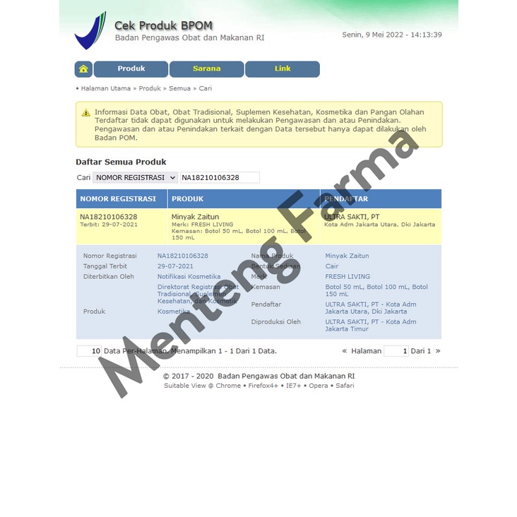 Fresh Living Minyak Zaitun 50 mL - Pelembap Kulit dan Minyak Pijat
