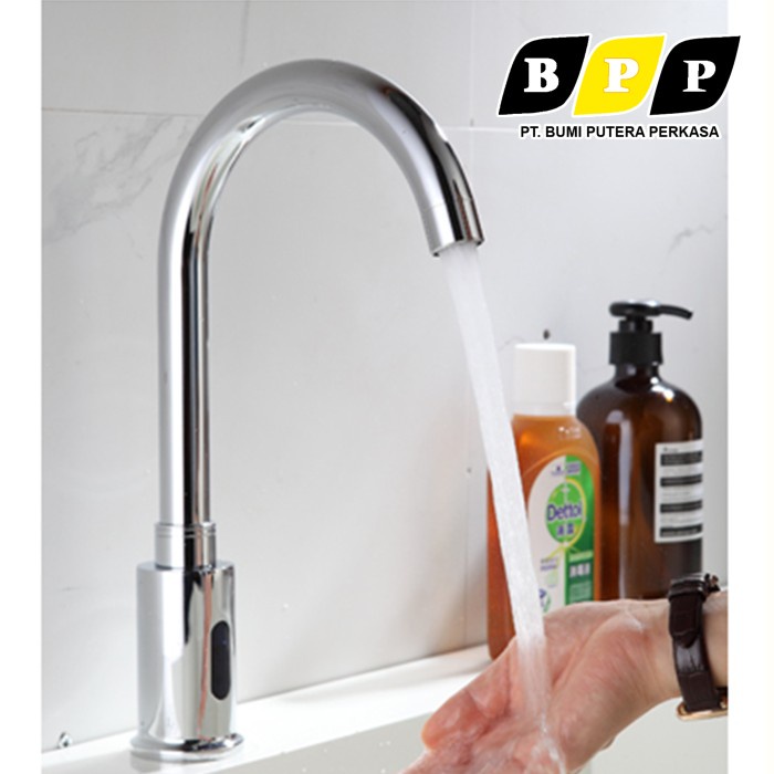 Washtafel Kran Angsa Wastafel Sensor Otomatis Keran Air Sink Flusso Kawt