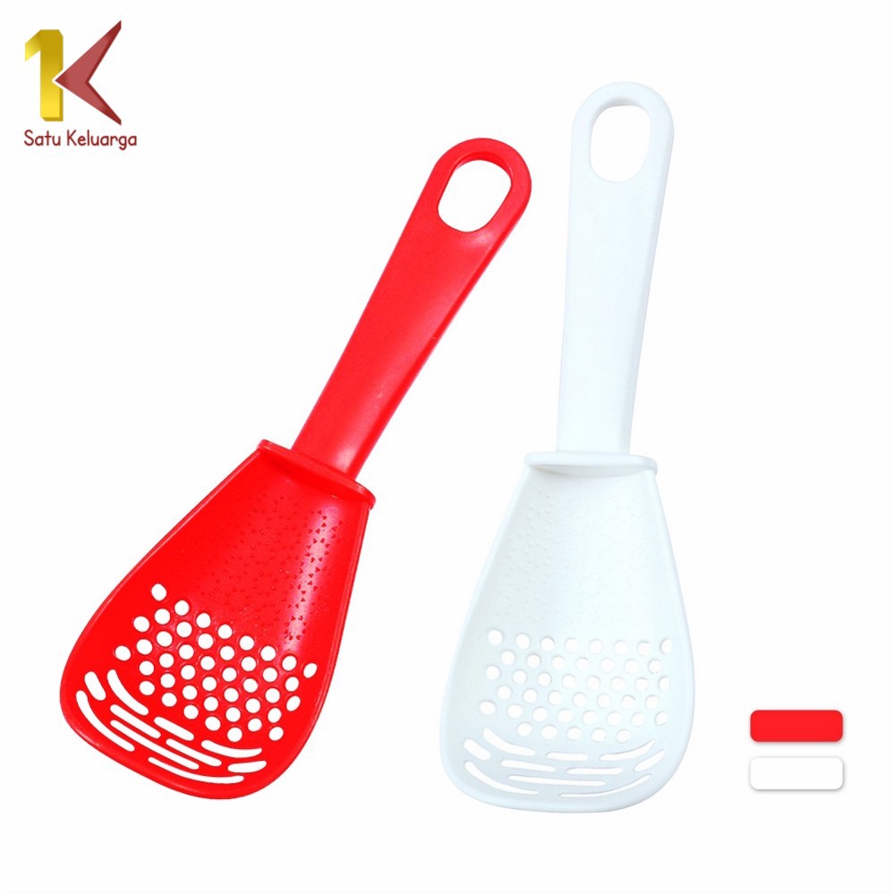 Satu Keluarga Sendok Saringan C557 Sendok Centong Penghalus Nasi Serbaguna Sendok Penyaring Sayur Mi