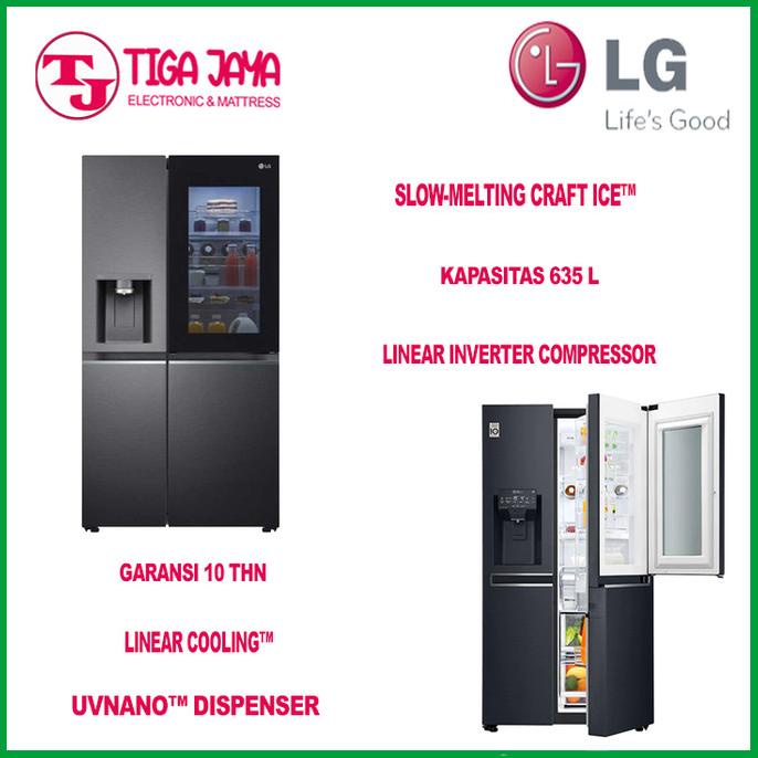 Jual LG KULKAS GCX257CQES KULKAS SIDE BY SIDE GCX257CQES INSTAVIEW TOK