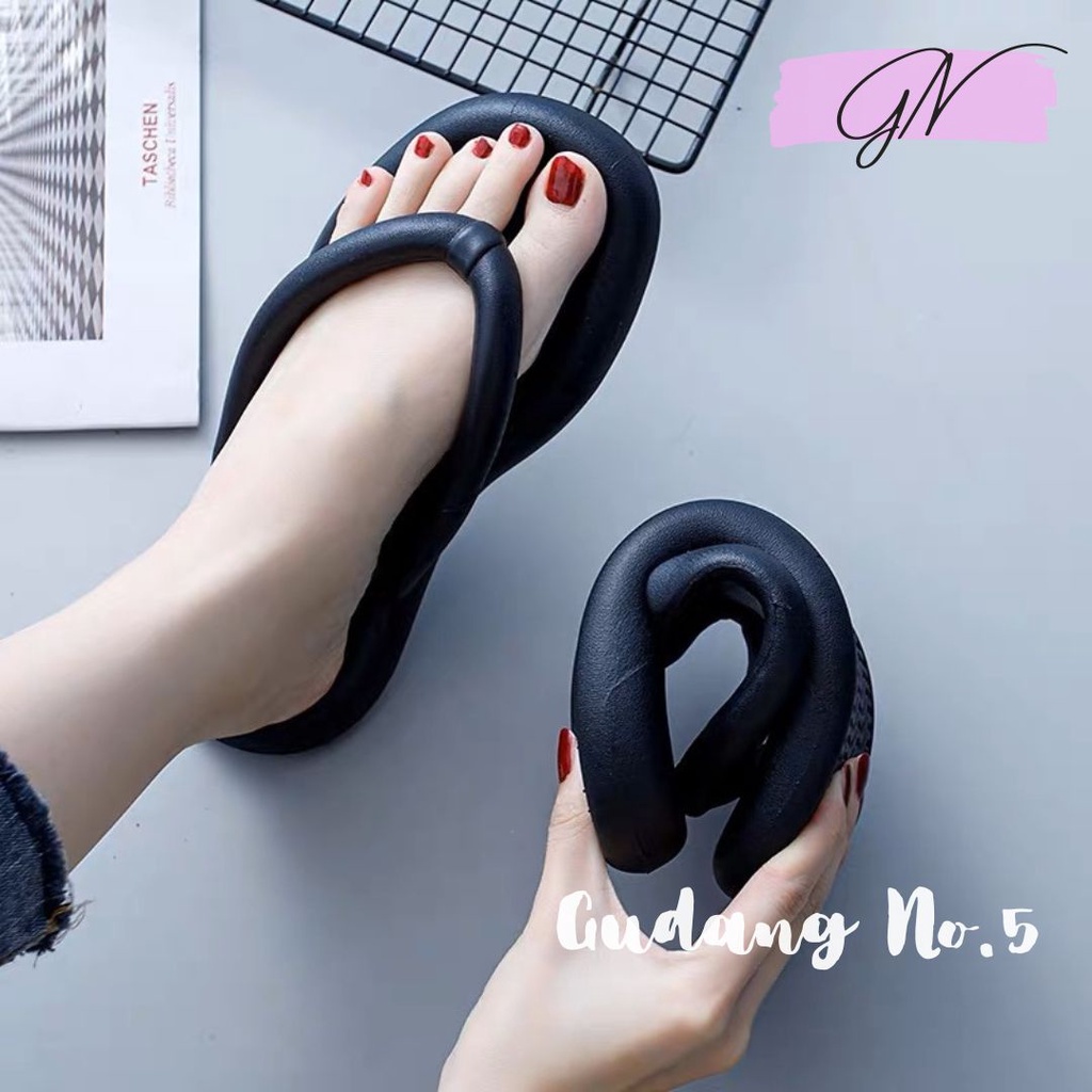 GN-2024-A Sandal Jepit Jelly Anti Slip Sandal Wanita Korean Style Import PCU