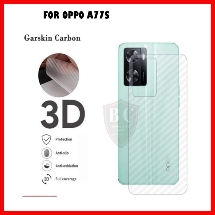 SKIN CARBON OPPO A77S - ANTI GORES BELAKANG OPPO A77s