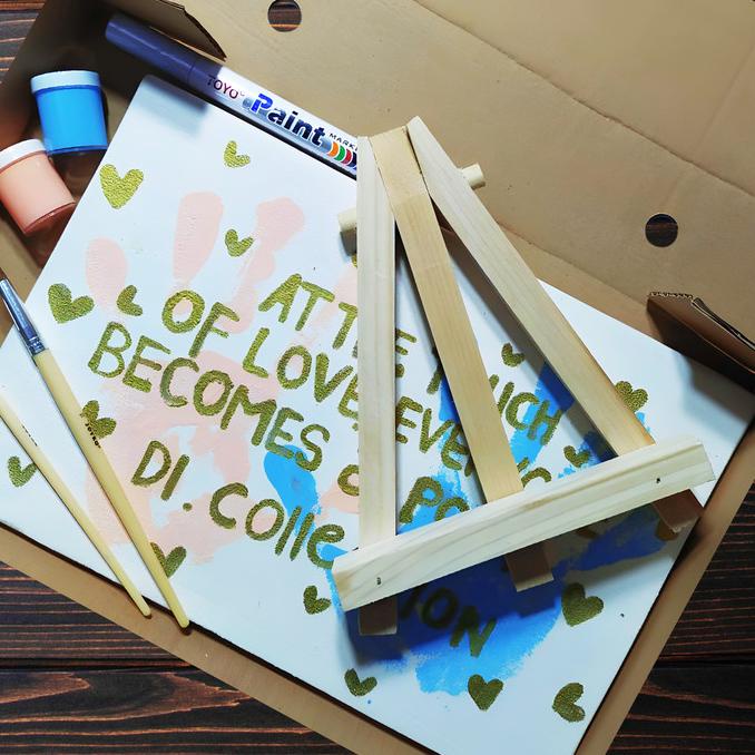 DIY Handprint Painting Canvas/Paint by Hand Kit For Couple or Kids