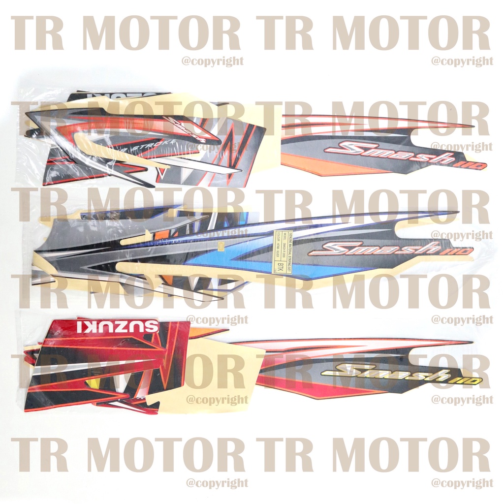 Stiker Motor Smash R 2009 Sticker Striping Lis Full Set Motor