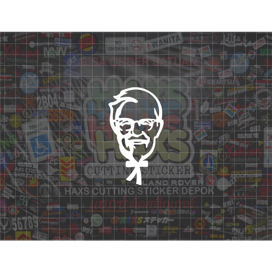 Cutting Sticker KFC Logo Colonel Sanders 5 cm x 9 cm Motor Mobil